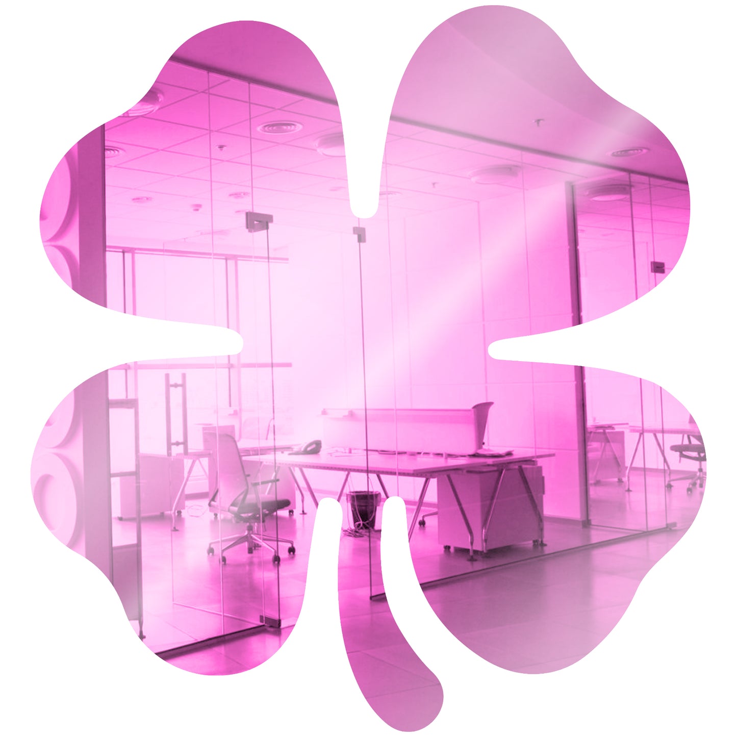 Pink Shamrock Shaped Mirror Acrylic Pieces for Arts and Crafts