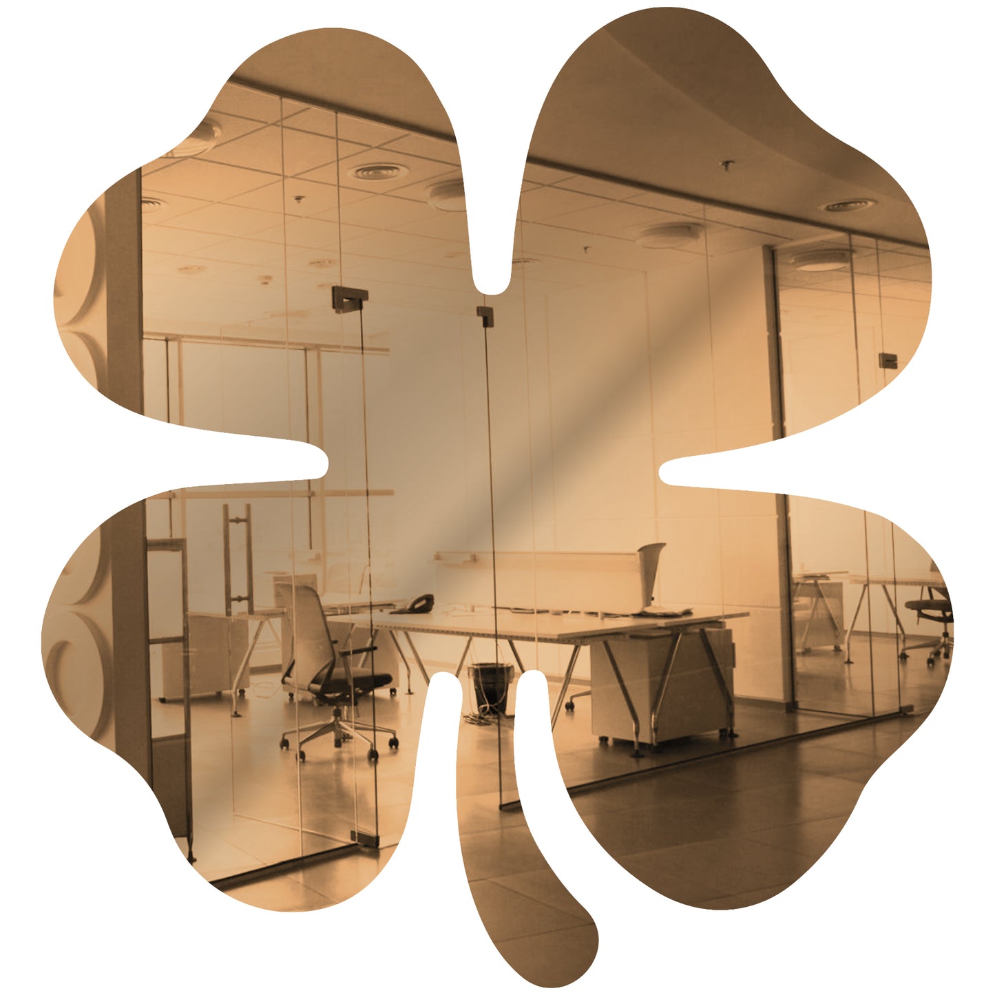 Rose Gold Shamrock Shaped Mirror Acrylic Pieces for Arts and Crafts