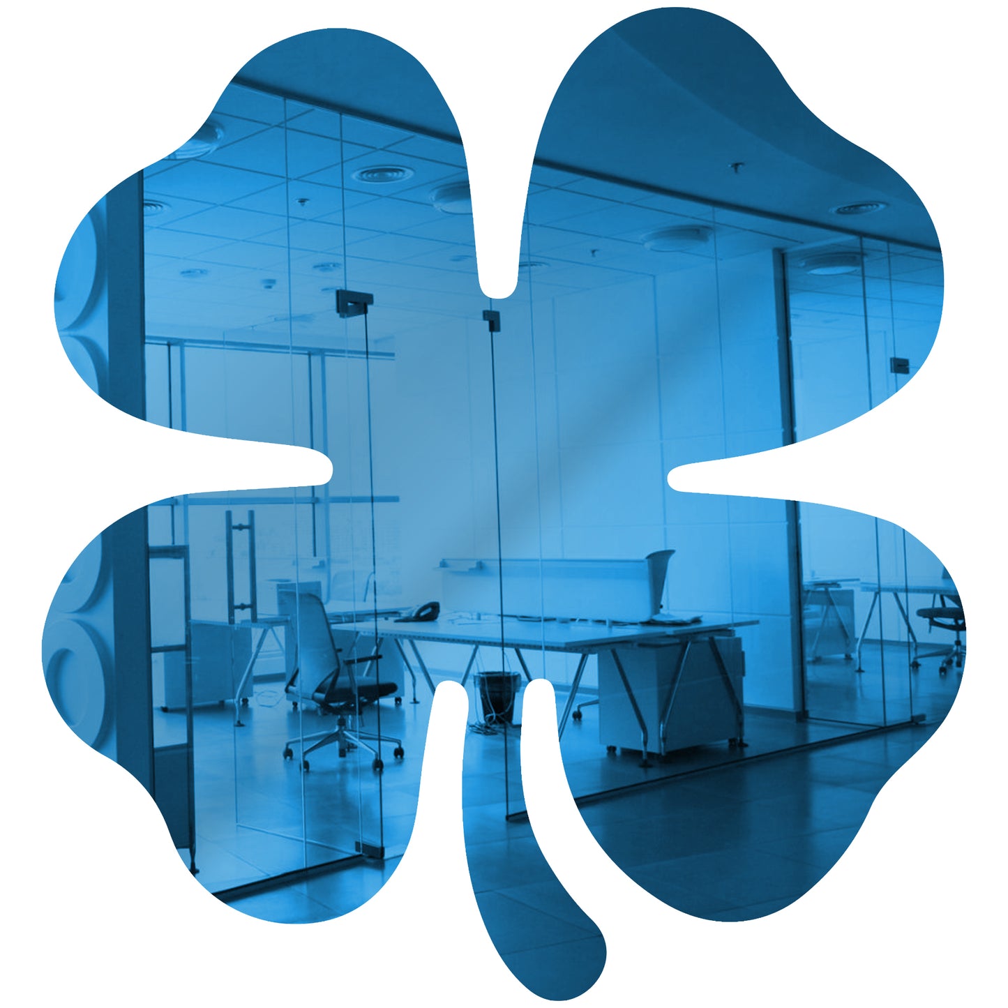 Medium Blue Shamrock Shaped Mirror Acrylic Pieces for Arts and Crafts