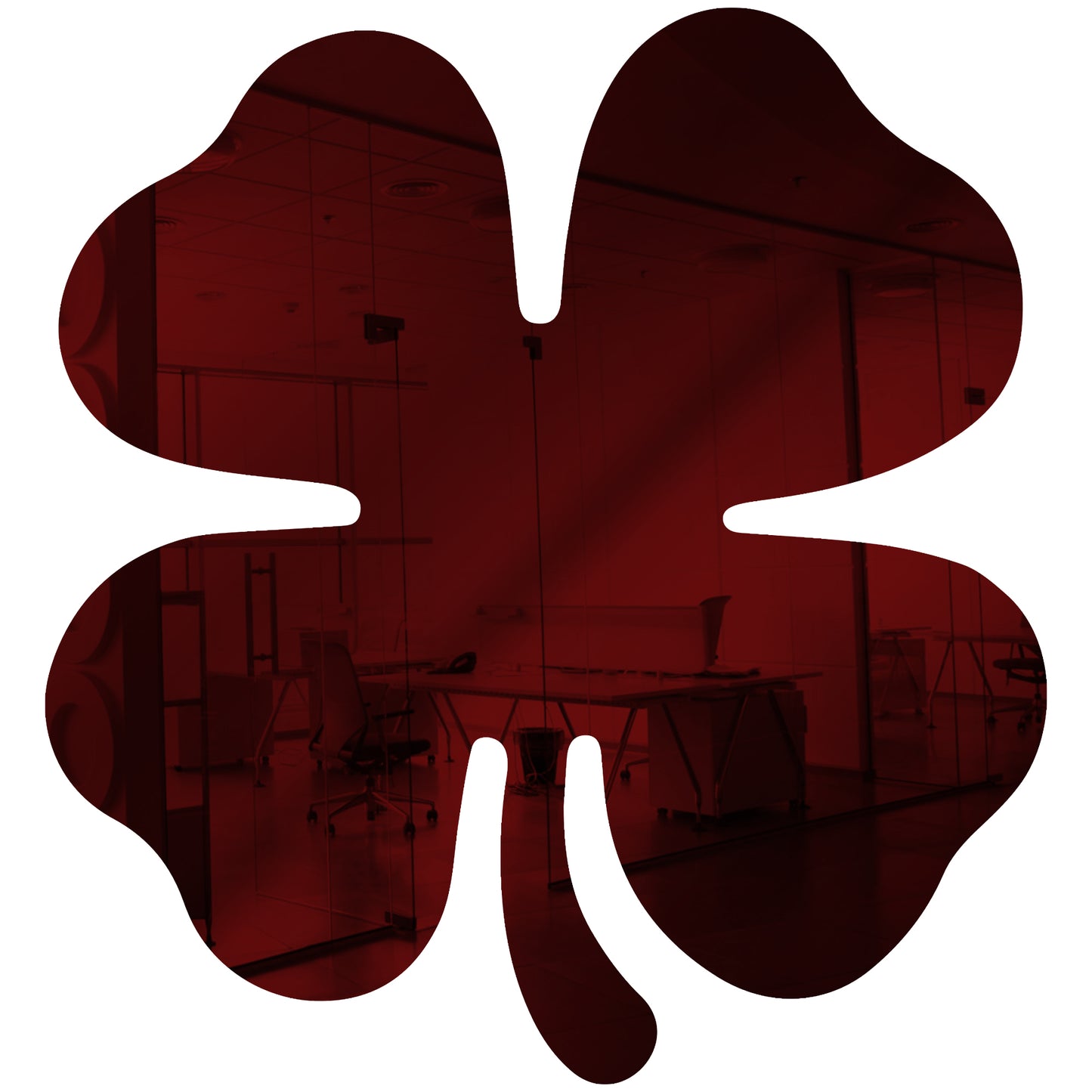 Dark Red Shamrock Shaped Mirror Acrylic Pieces for Arts and Crafts