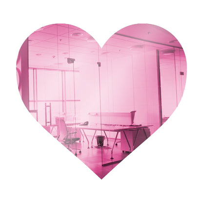 Pink Heart Shaped Mirror Acrylic Pieces for Arts and Crafts