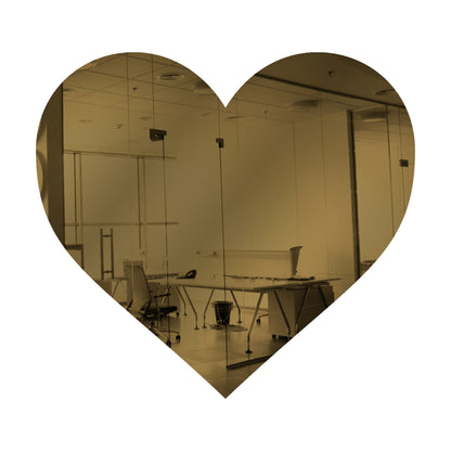 Bronze Heart Shaped Mirror Acrylic Pieces for Arts and Crafts