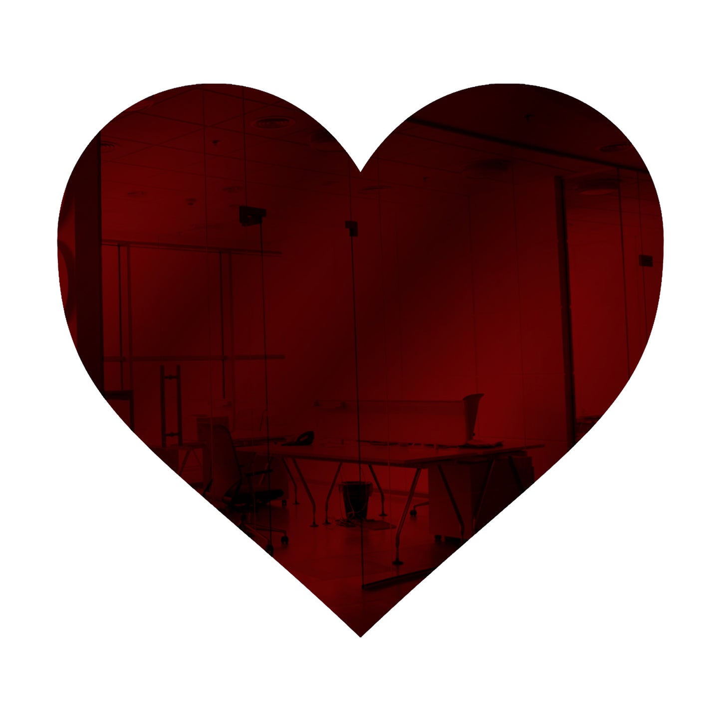 Dark Red Heart Shaped Mirror Acrylic Pieces for Arts and Crafts