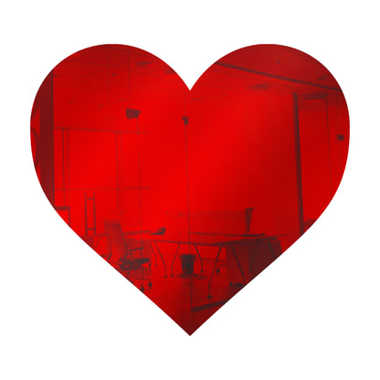 Light Red Heart Shaped Mirror Acrylic Pieces for Arts and Crafts