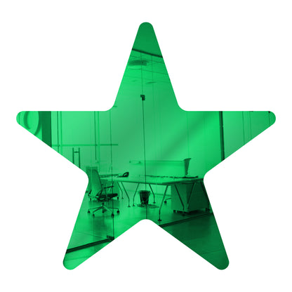 Light Green Star Shaped Mirror Acrylic Pieces for Arts and Crafts
