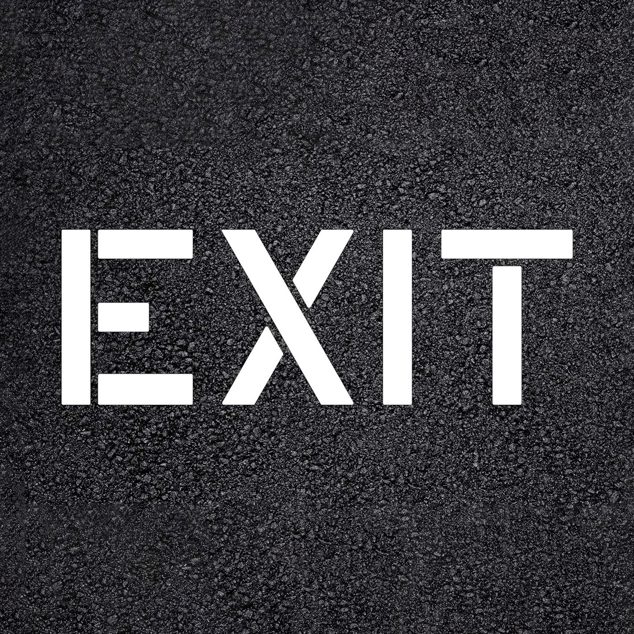EXIT Stencil for Curbs and Blacktops