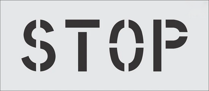 STOP Stencil Template for Road Marking