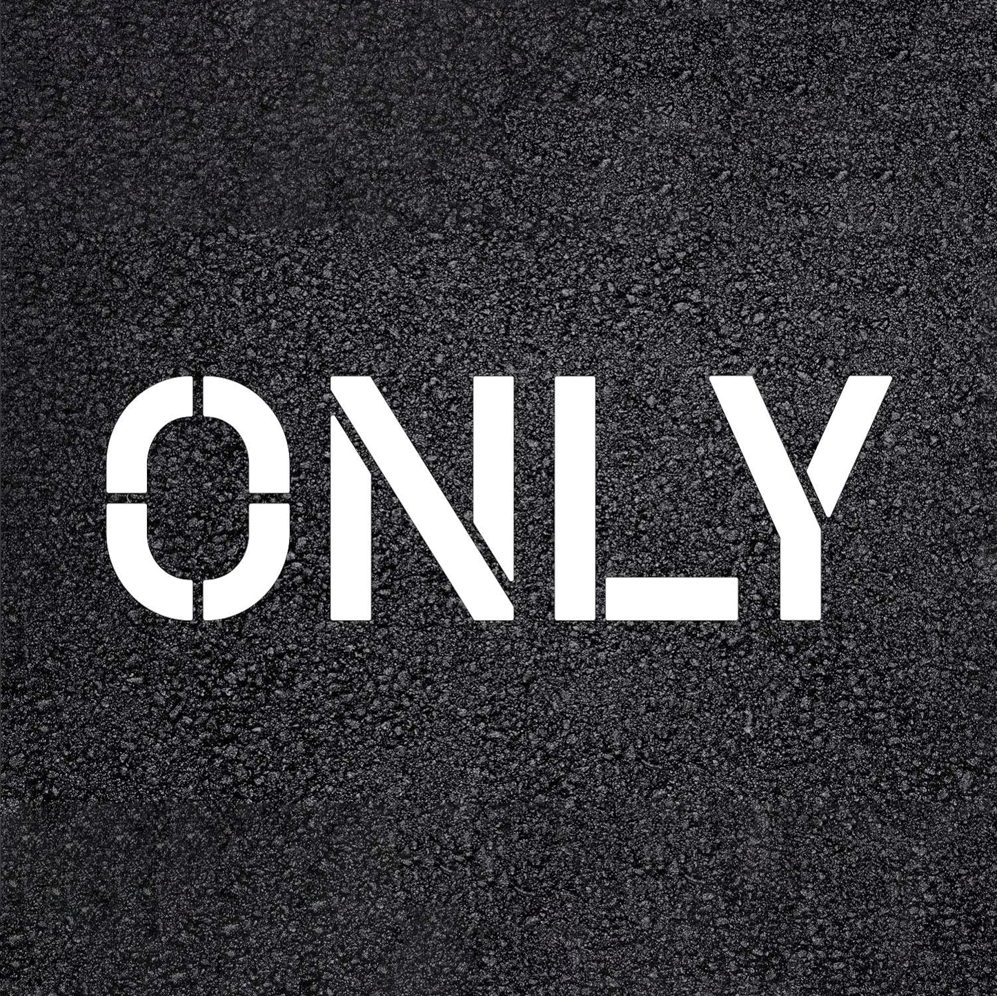 ONLY Stencil to Mark Pavement and Curbs