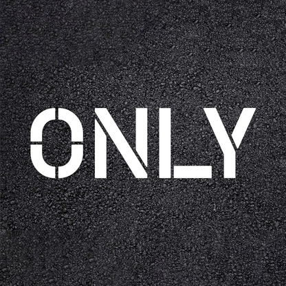 ONLY Stencil to Mark Pavement and Curbs