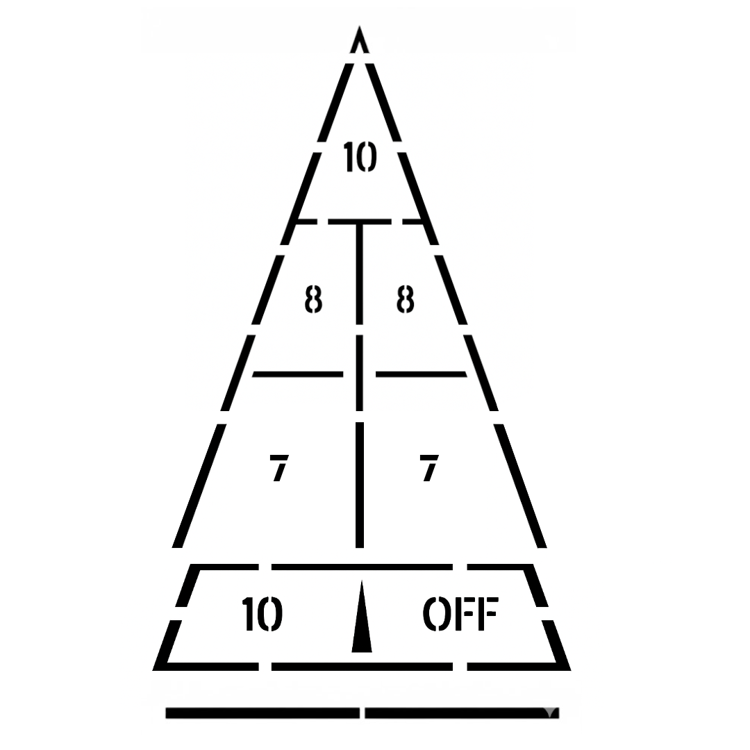 Shuffleboard Playground Stencil DIY Kit for Blacktops