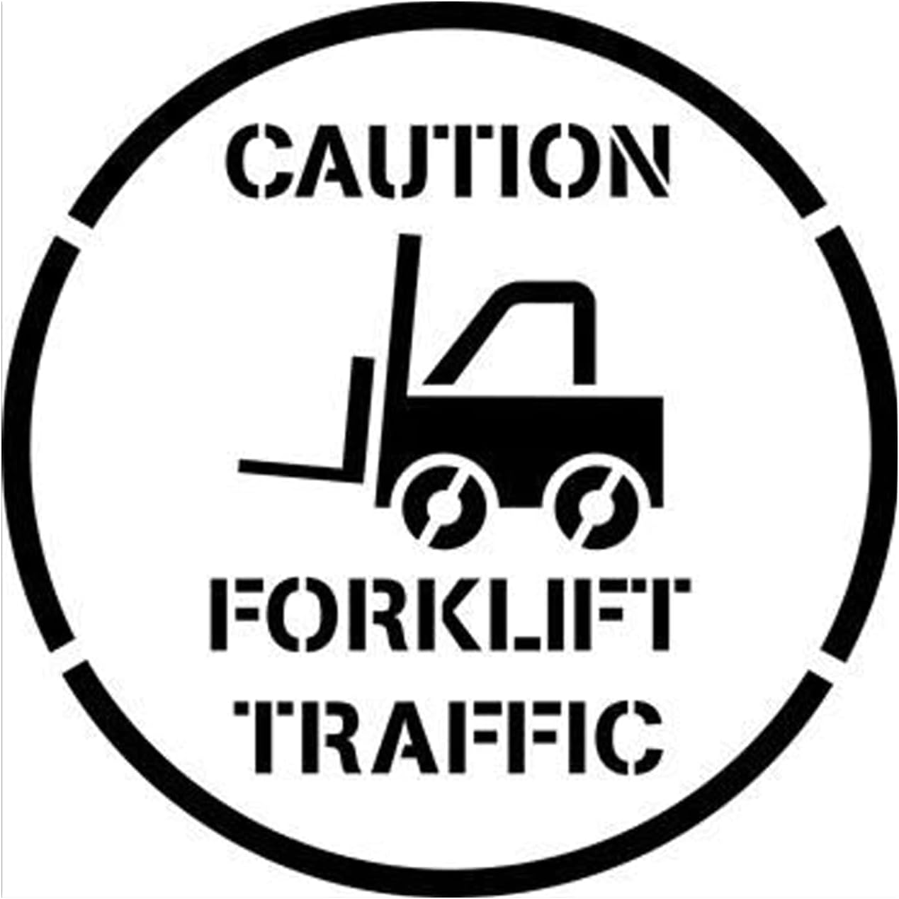 CAUTION FORKLIFT TRAFFIC Safety Stencil