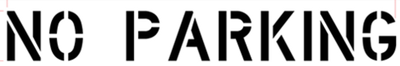 NO PARKING Stencil Reusable Pavement Template