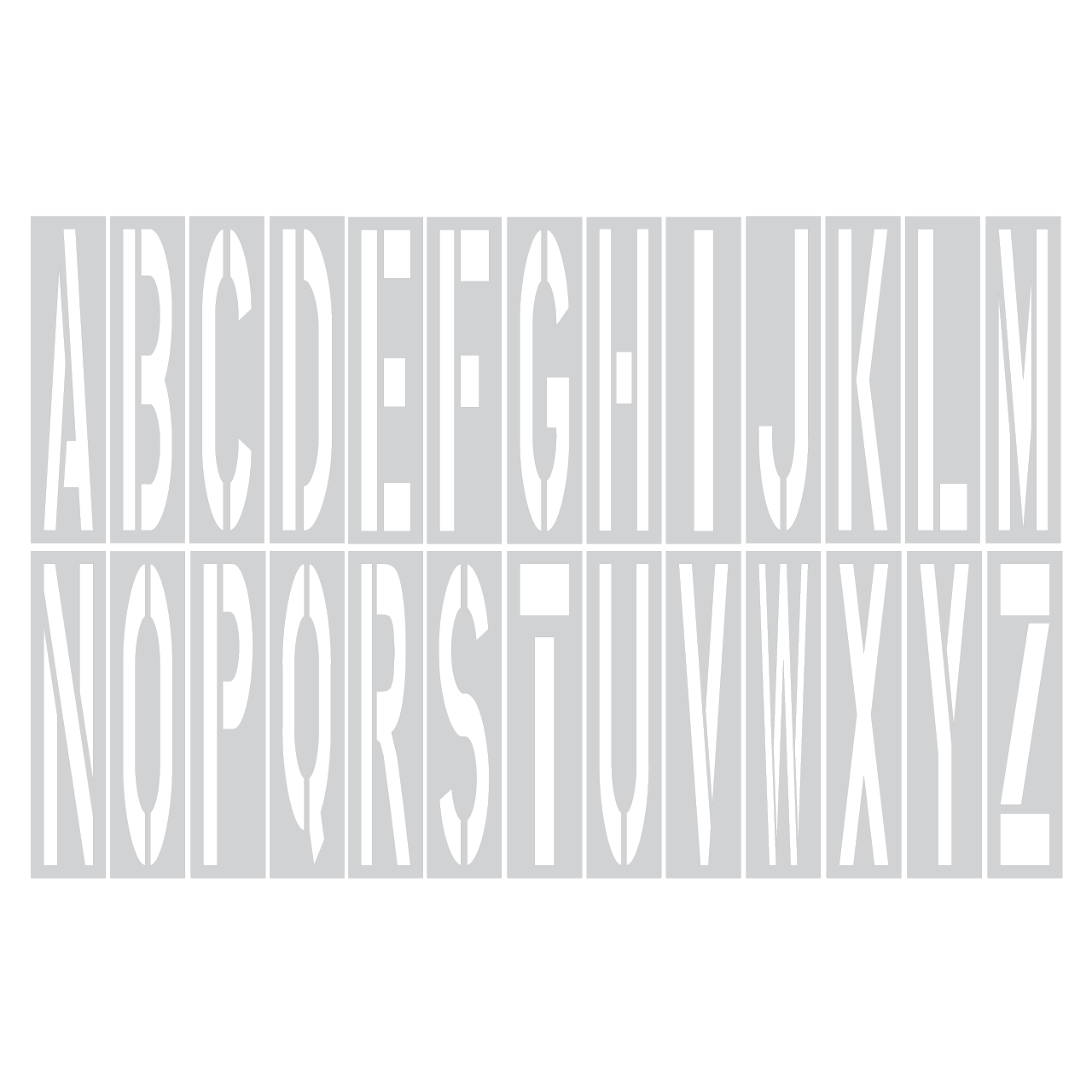 Alphabet Stencil Kit with 26 Pieces for Parking Lots and Schools