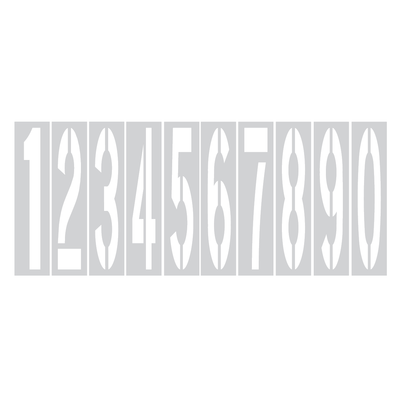 Number Stencil Kit for Pavement in Parking Lots