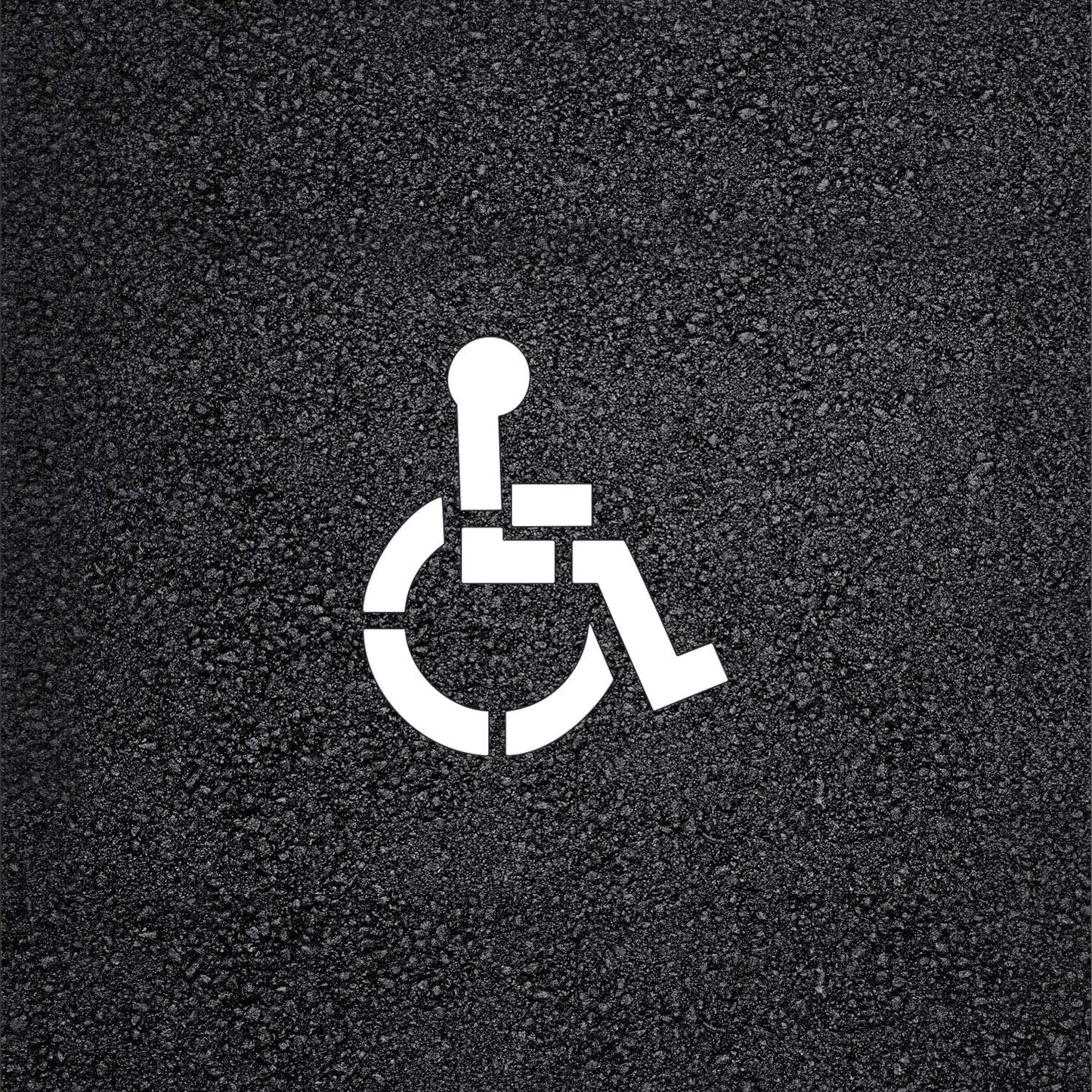 30" Handicap Stencil for Parking Lots and Asphalt