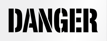 DANGER Stencil for Parking Lots Walls and Blacktops