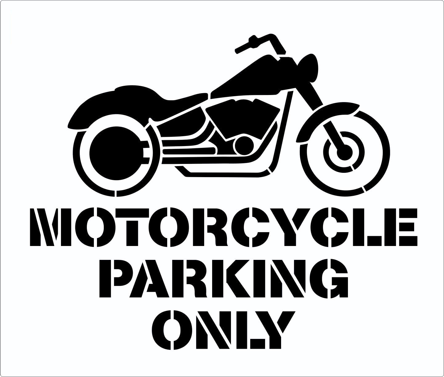MOTORCYCLE PARKING ONLY Stencil 35" Template