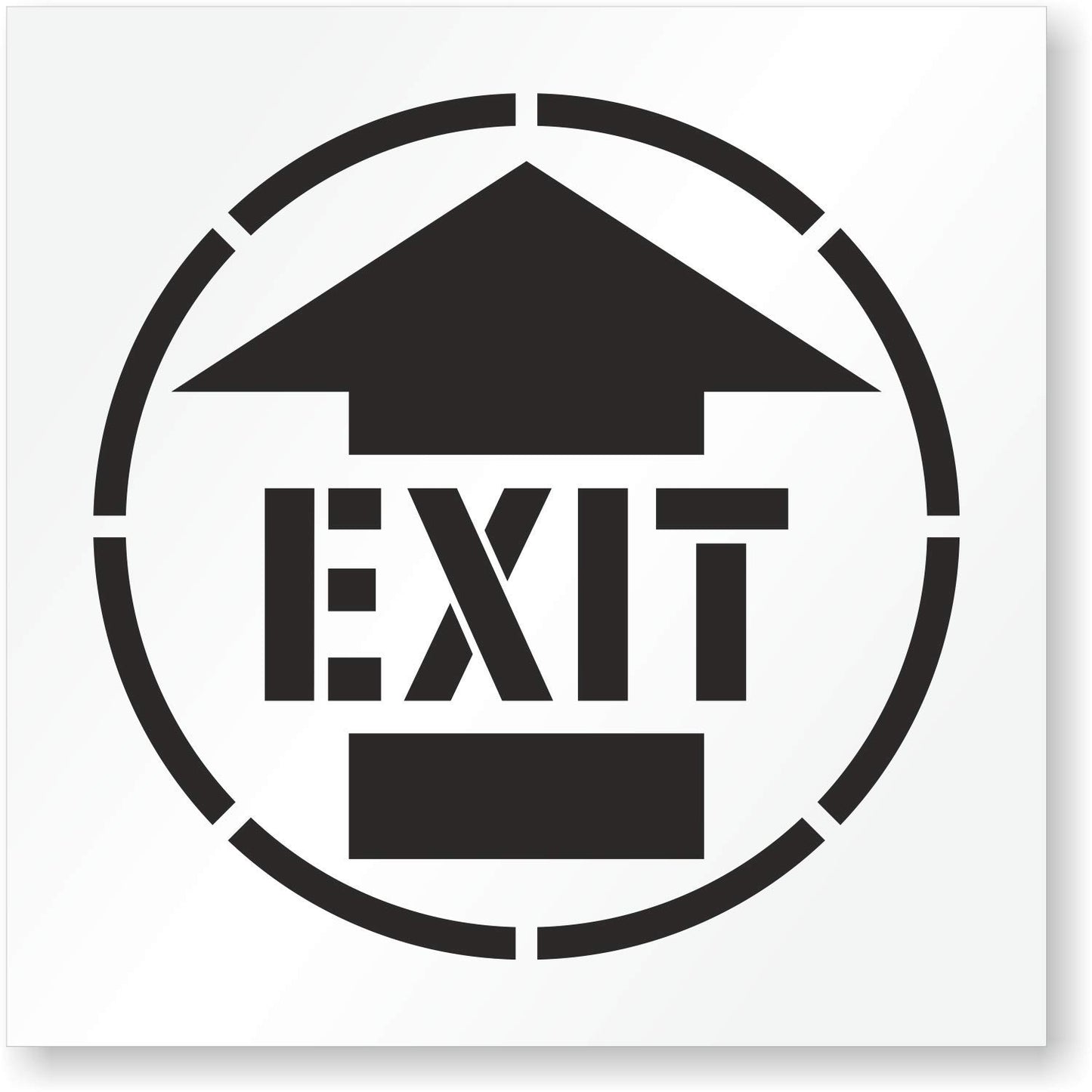 EXIT Stencil with Arrow for Walls Ceilings and Floors