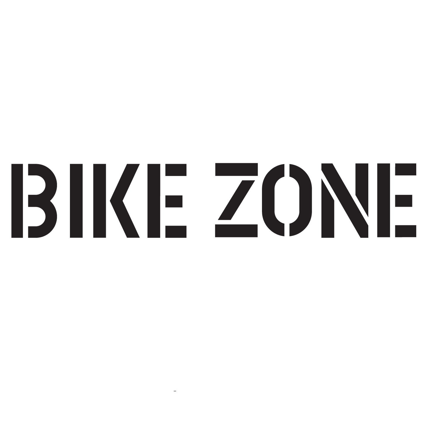 BIKE ZONE Stencil for Parking Lots and Asphalt Marking