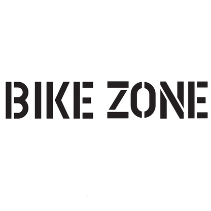 BIKE ZONE Stencil for Parking Lots and Asphalt Marking