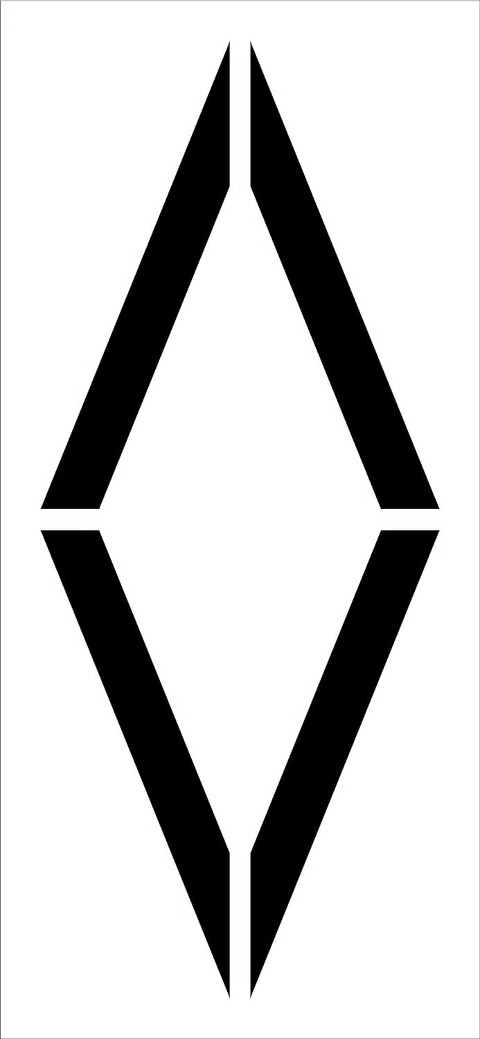 Bike Lane Diamond Stencil 72" Symbol for Parking Lots and Roadways