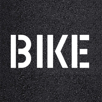 BIKE Stencil for Parking Lots and Asphalt Marking
