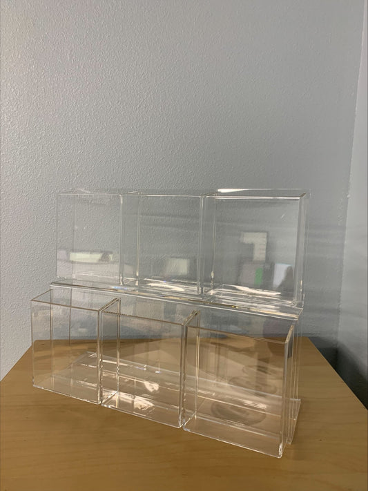 Brochure Holder with Six 4"W Pockets 2 Tier Rack Card Stand