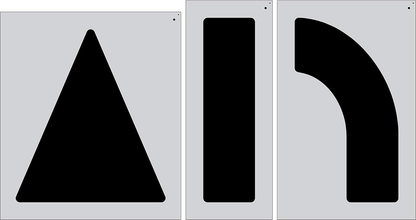 42" Arrow Combo 3 Piece Pavement Stencils
