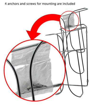 Nine Inch Wide Catalog Brochure Holder Wall Mount Chrome Wire Three Tier with in depth photo of wire rack