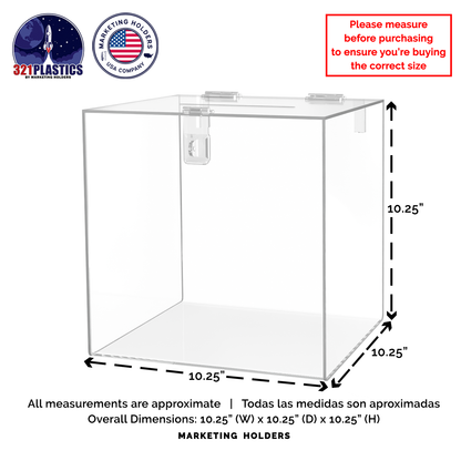 10"W Ballot Box Top Lock Entry Bin