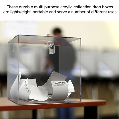 10"W Ballot Box Top Lock Entry Bin