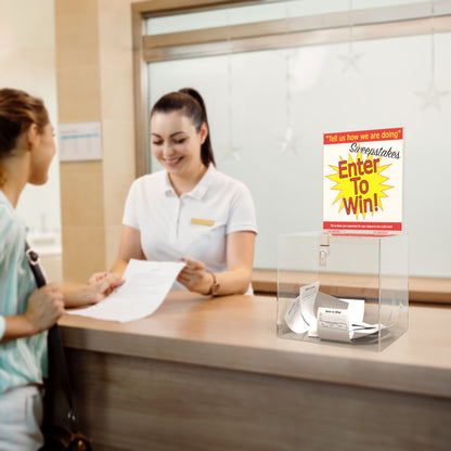 12"W Locking Ballot Box with Removable Header Door on Top