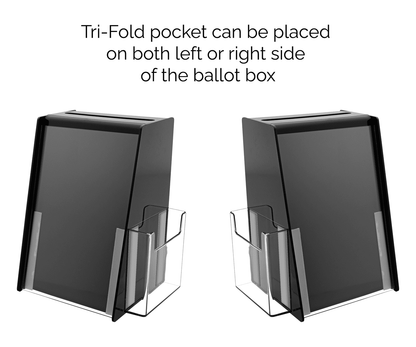 5.75"W x 8.75"H Locking Ballot Box with Sign Holder and Entry Form Pocket
