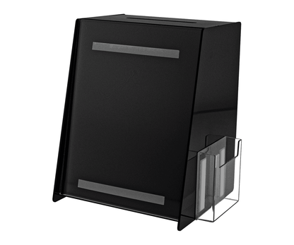 8.75"W x 11.5"H Locking Ballot Box with Sign and Entry Form Pocket