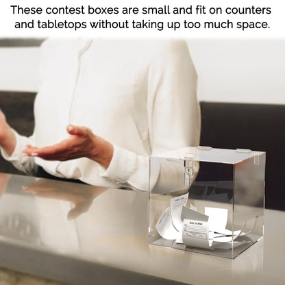 8"W Ballot Box with Padlock and 2 Keys