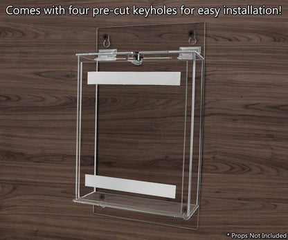 Comes with four pre cut keyholes for easy installation
