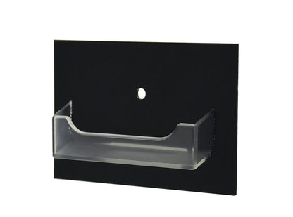 Business Card Display Holder Large Black Backing Clear Pocket