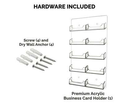 10 Pocket Wall Mount Business Card Holder