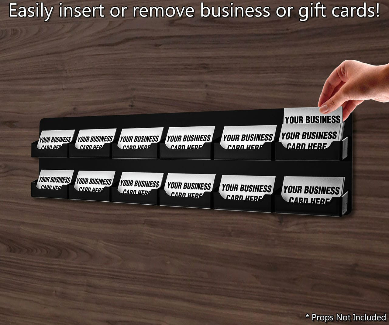 12 Pocket Wall Mount Business Card Holder