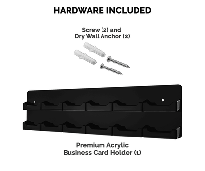 12 Pocket Wall Mount Business Card Holder