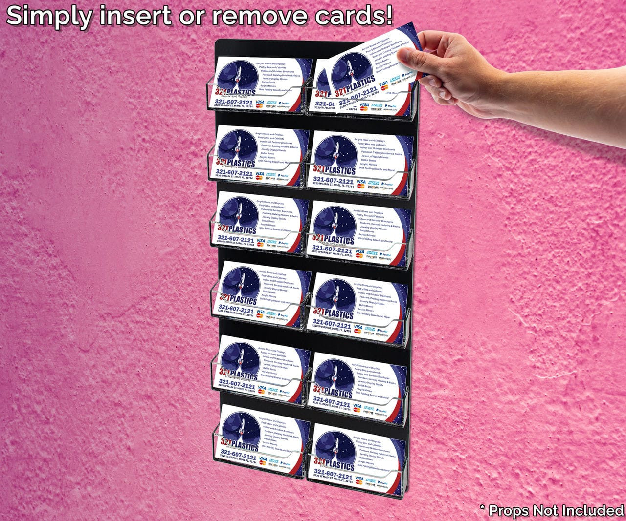 12 Pocket Hanging Business and Gift Card Rack