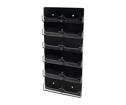 Black Twelve Pocket Appointment Card Display Holder