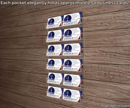 Wall Mount Clear Business Card Rack
