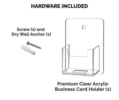 Vertical Business Card Holder Single Pocket Wall Mount
