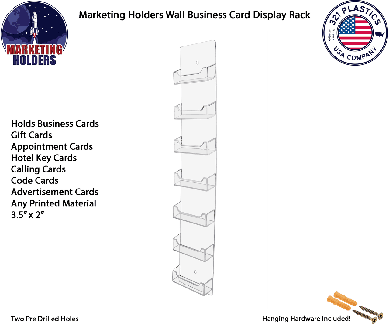 7 Pocket Hanging Business Card Holder
