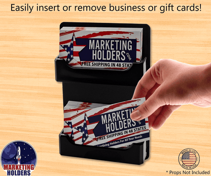 2 Pocket Hanging Business Card Holder