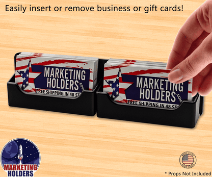 Black on Black Business Card Holder action