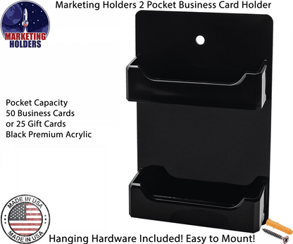 Double Pocket Contact Card Holder