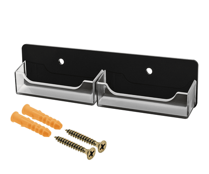 Clear and Black Business Card Holder