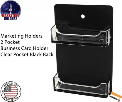 2 Pocket Hanging Business Card Holder